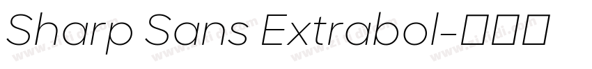 Sharp Sans Extrabol字体转换